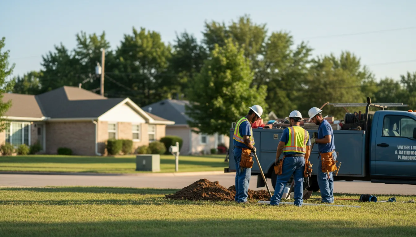 Residential water line and bathroom plumbing service in Barnesville, OH